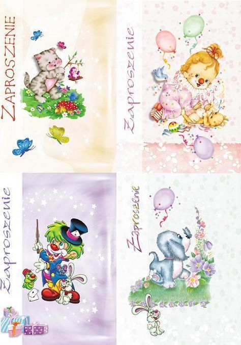 Top Graphic Zaproszenie z brokatem dla dzieci