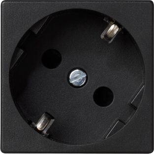 Kontakt-Simon Gniazdo pojedyncze K45 z uziemieniem schuko 16A 250V szary grafit (K11/14)