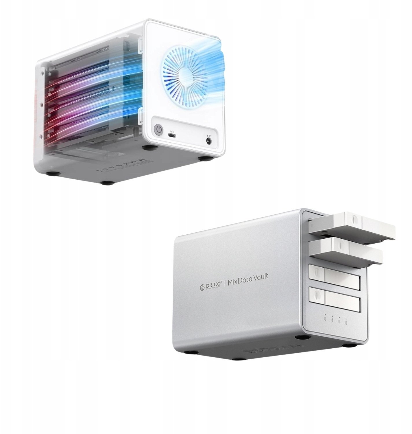 Macierz dyskowa Orico 8848U4 DAS Series 4-zatokowa M.2 NVMe SSD - biała