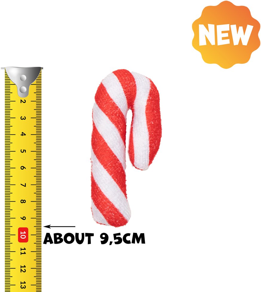 TropiDog pluszowa zabawka dla kota PURRNIP cukrowa laska z kocimiętką 5x9cm