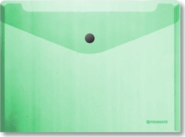 Koperta na zatrzask A6 PP-235 zielona PENMATE