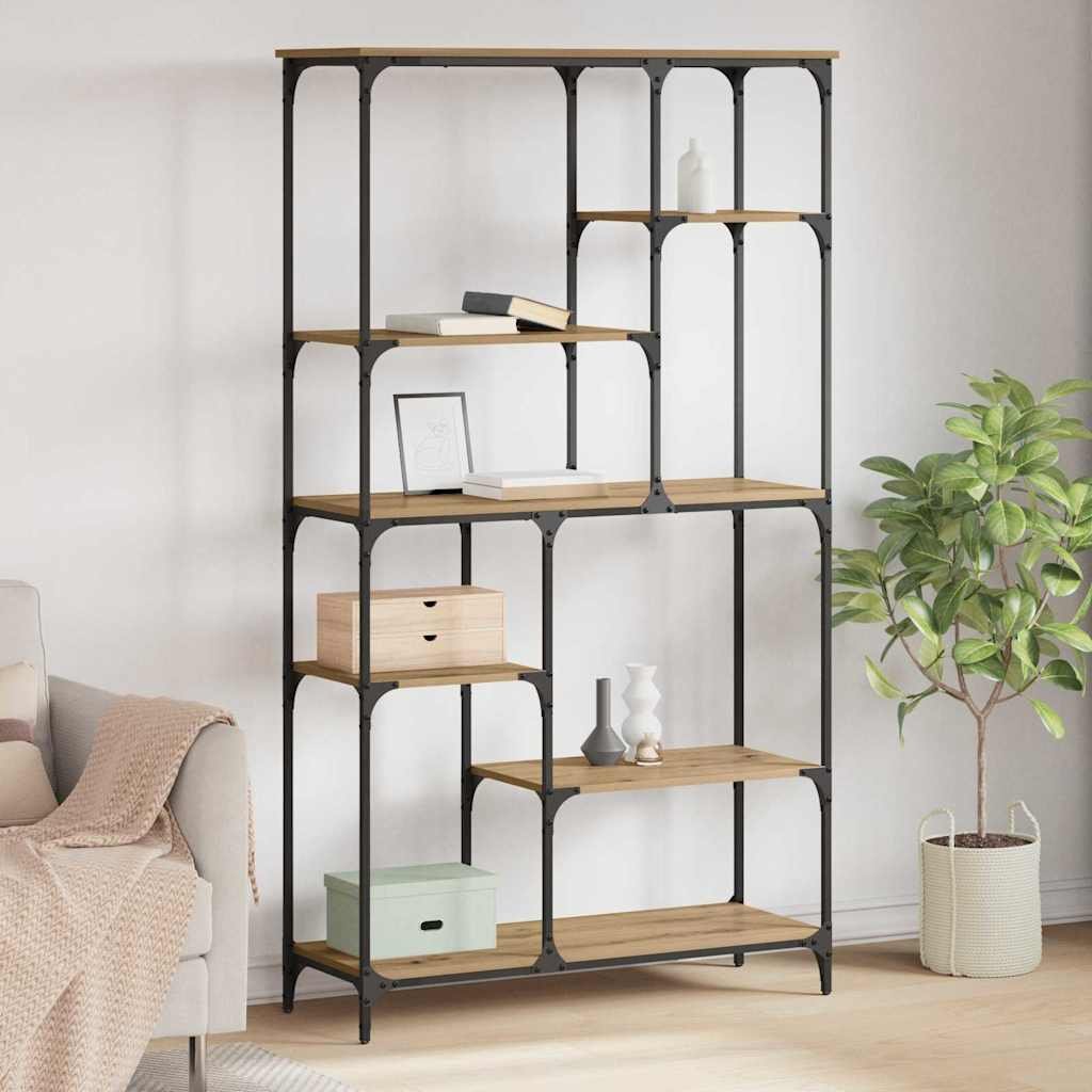 vidaXL Półka na książki Dąb rzemieślniczy 99 x 35,5 x 176 cm