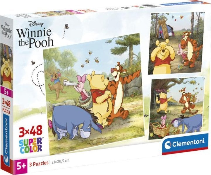 Clementoni Puzzle Super Color Disney Winnie The Pooh 3x48 elementów