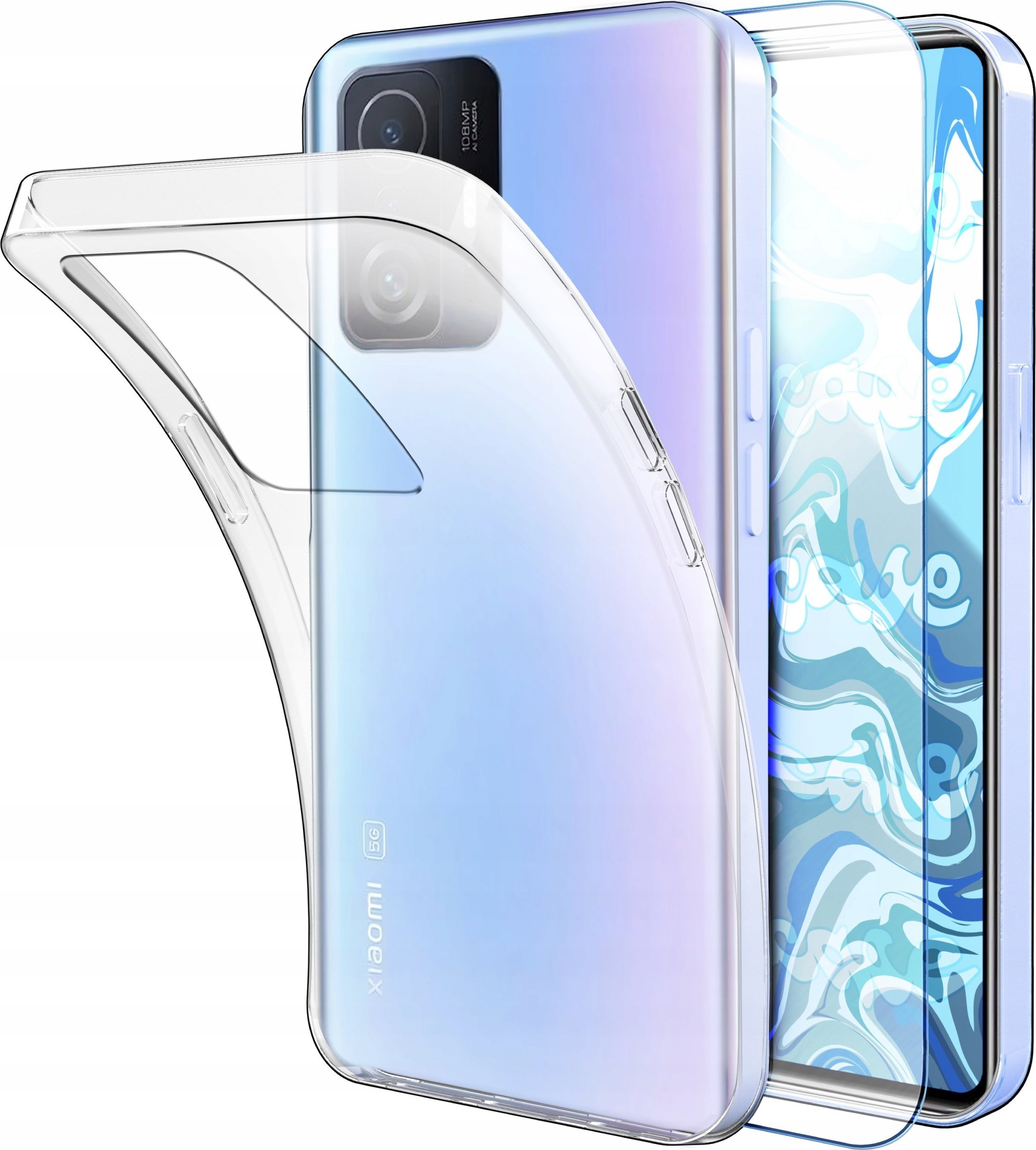 Etui Do Xiaomi 11T 5G / Pro 5G (Przezroczyste, Silikonowe, Ochronne) Szkło