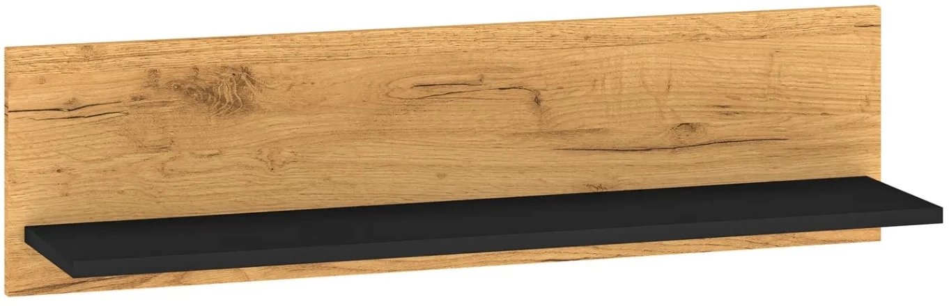 Półka COLT 11 dąb złoty craft/czarna ML MEBLE