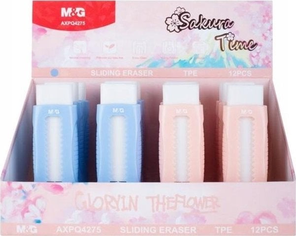 Gumka do ołówka Sakura Time wysuwana (12szt) M&G