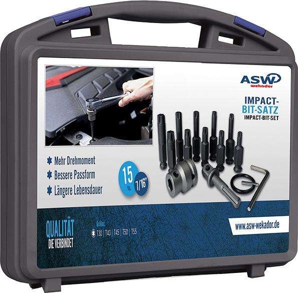 Zestaw udarowych bitów 7/16" 18-cz. TorxASW