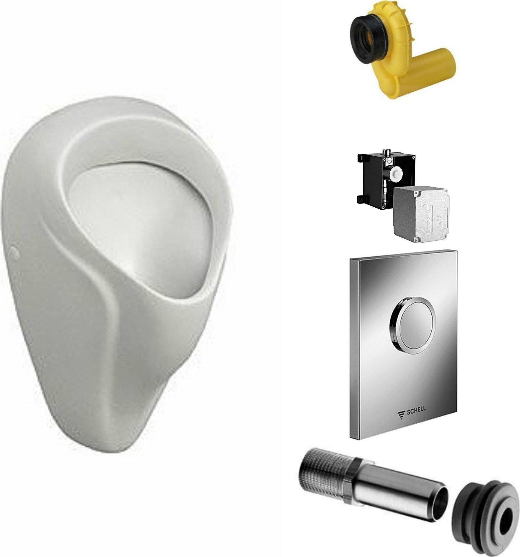 Pisuar Alkotest 502.915.00.1 / GEBERIT / ALEX / PISUAR, B38CM, H64.5CM, T35CM, DOPŁYW Z TYŁU, ODPŁYW DO TYŁU /