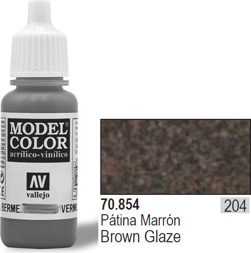 Vallejo Farba Nr204 Brown Glaze 17ml - 70854