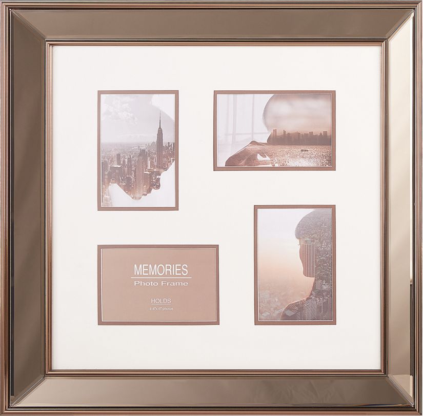 Ramka Shumee Multiramka na 4 zdjęcia lustrzana miedziana DABOLA