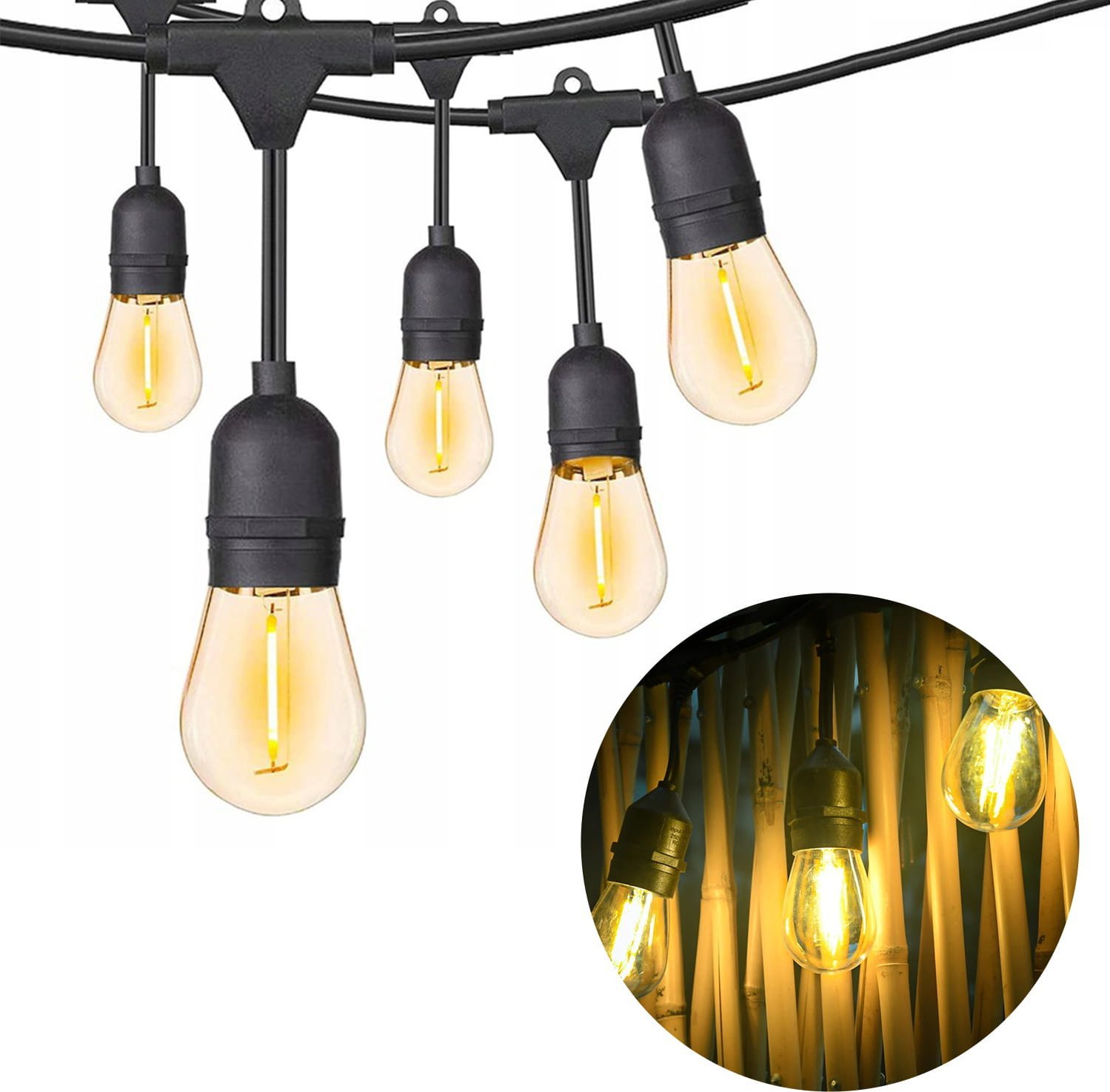 ZOLTA Girlanda świetlna LED G10NF 10m z żarówkami do ogrodu