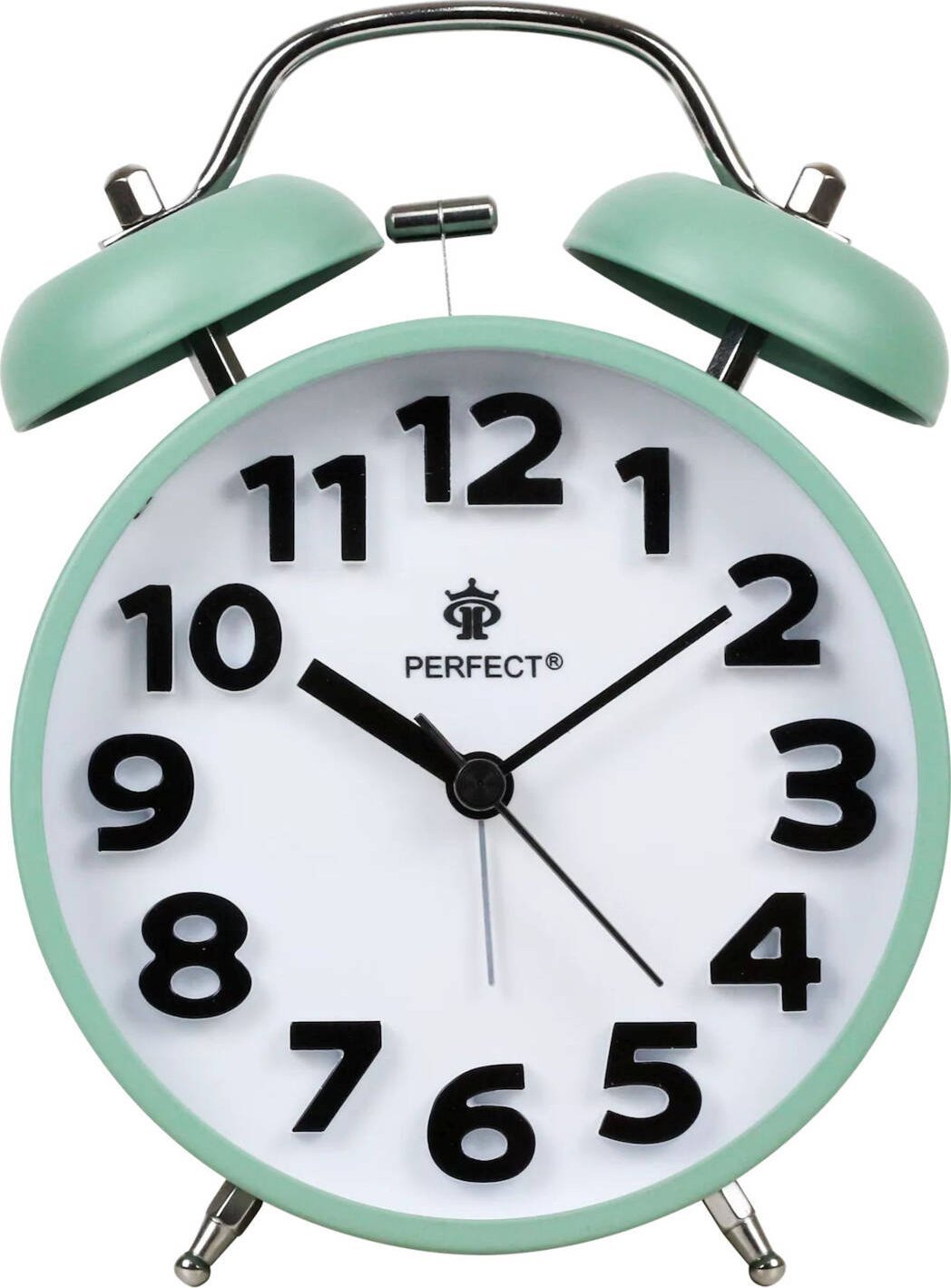 Perfect Budzik Perfect TBD11502 zielony głośny alarm cichy mechanizm .