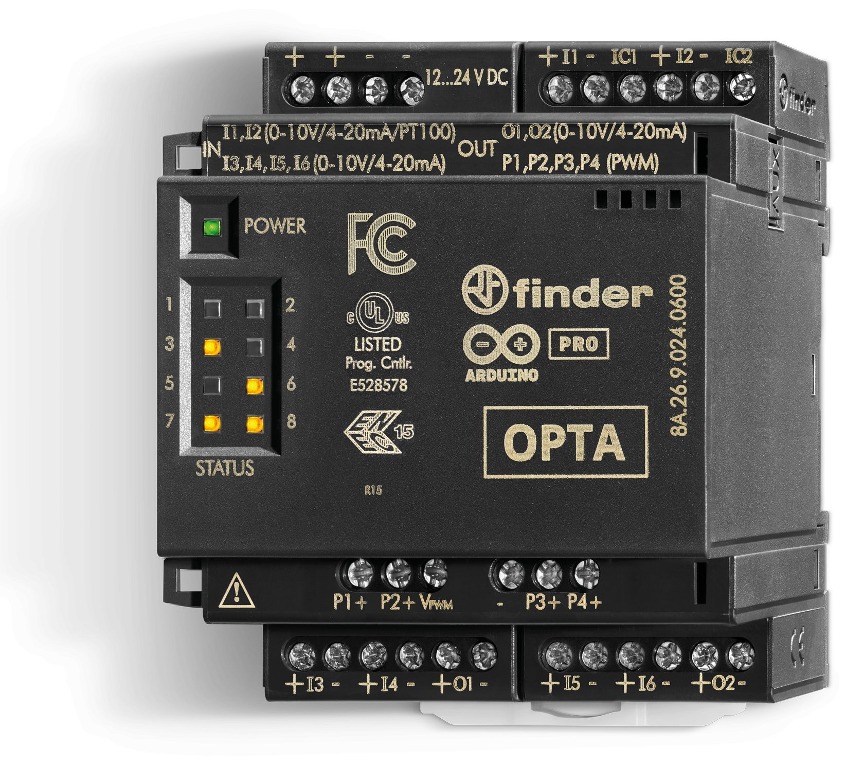 Moduł rozszerzeń OPTA - 16 wejść cyfrowych lub analogowych (0…10 V), 8 wyjść SSR 6 A) 8A.88.9.024.1600