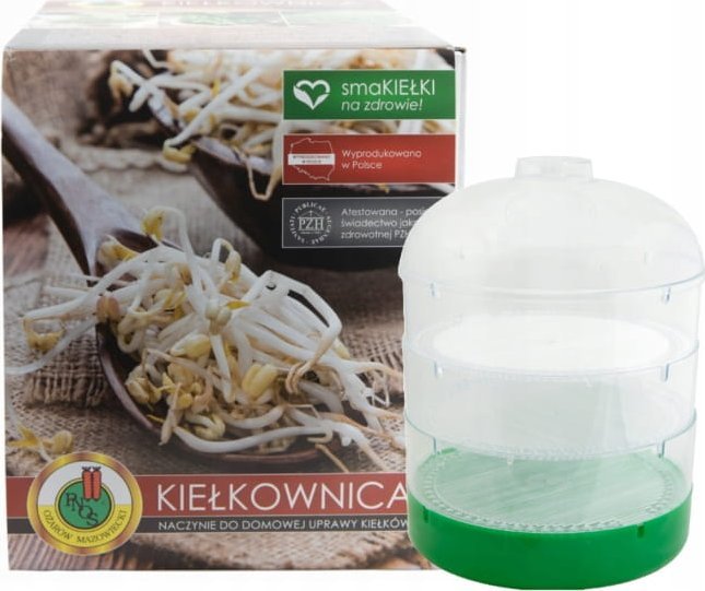 Kiełkownica XL 3 szalkowa naczynie do kiełkowania nasion