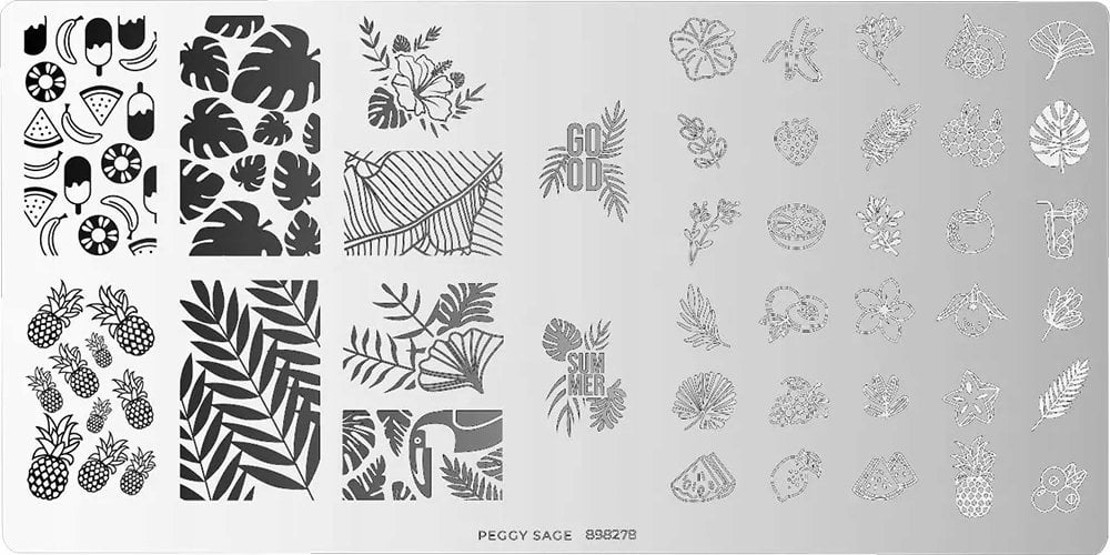 Peggy Sage PEGGY SAGE_Blaszka ze wzorami do stempli Tropical Punch