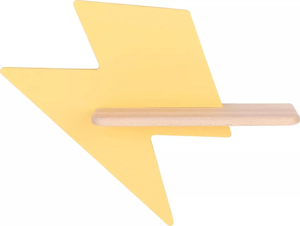 Lumes Żółta lampka błyskawica na ścianę do pokoju dziecięcego - K039-Iti