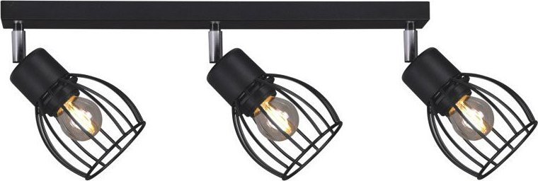 Lampa sufitowa Lumes Czarna lampa sufitowa na listwie loft - S156-Mikela