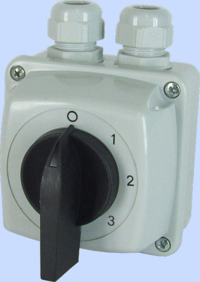 Elektromet Łącznik krzywkowy 0-1-2-3 3P 25A IP44 w obudowie Łuk E25-63 (952562)