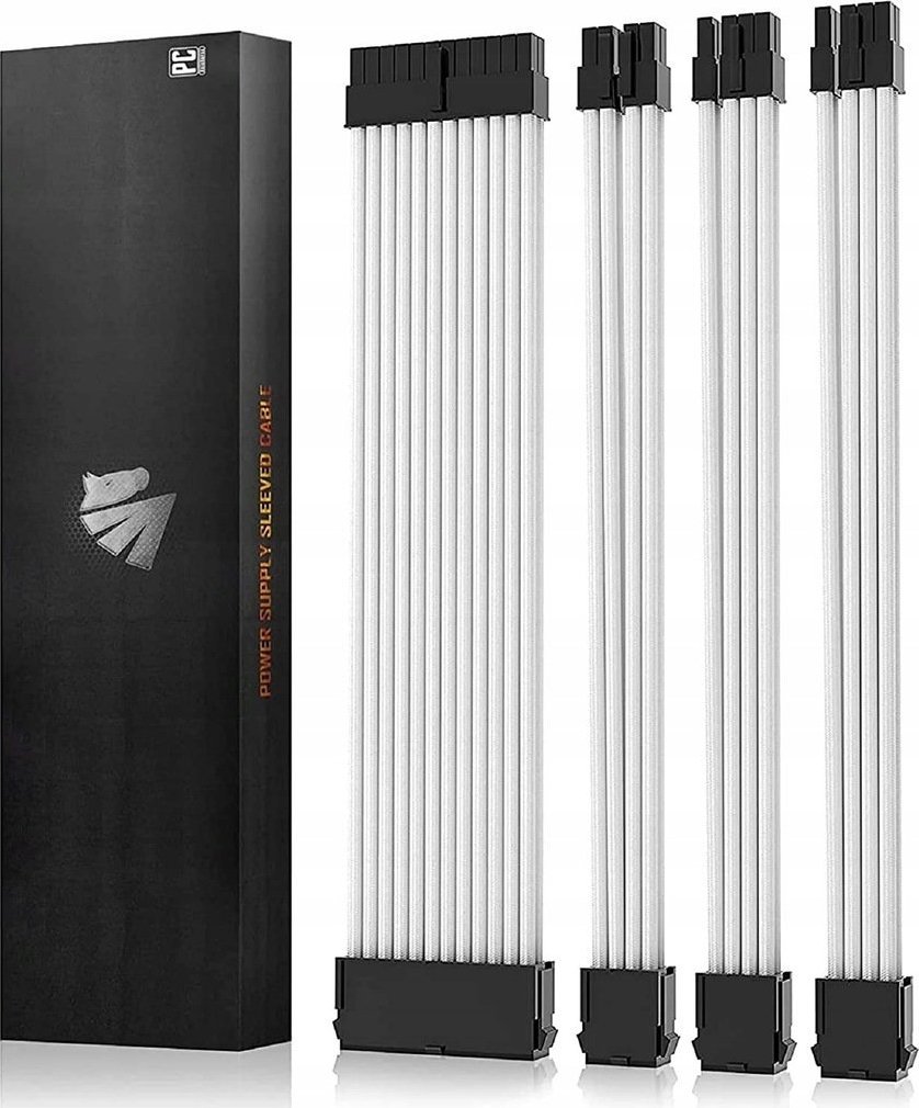 AsiaHorse Zestaw kabli, 0.3m, Biały (K4X 4 KIT WHITE ASIAHORSE)