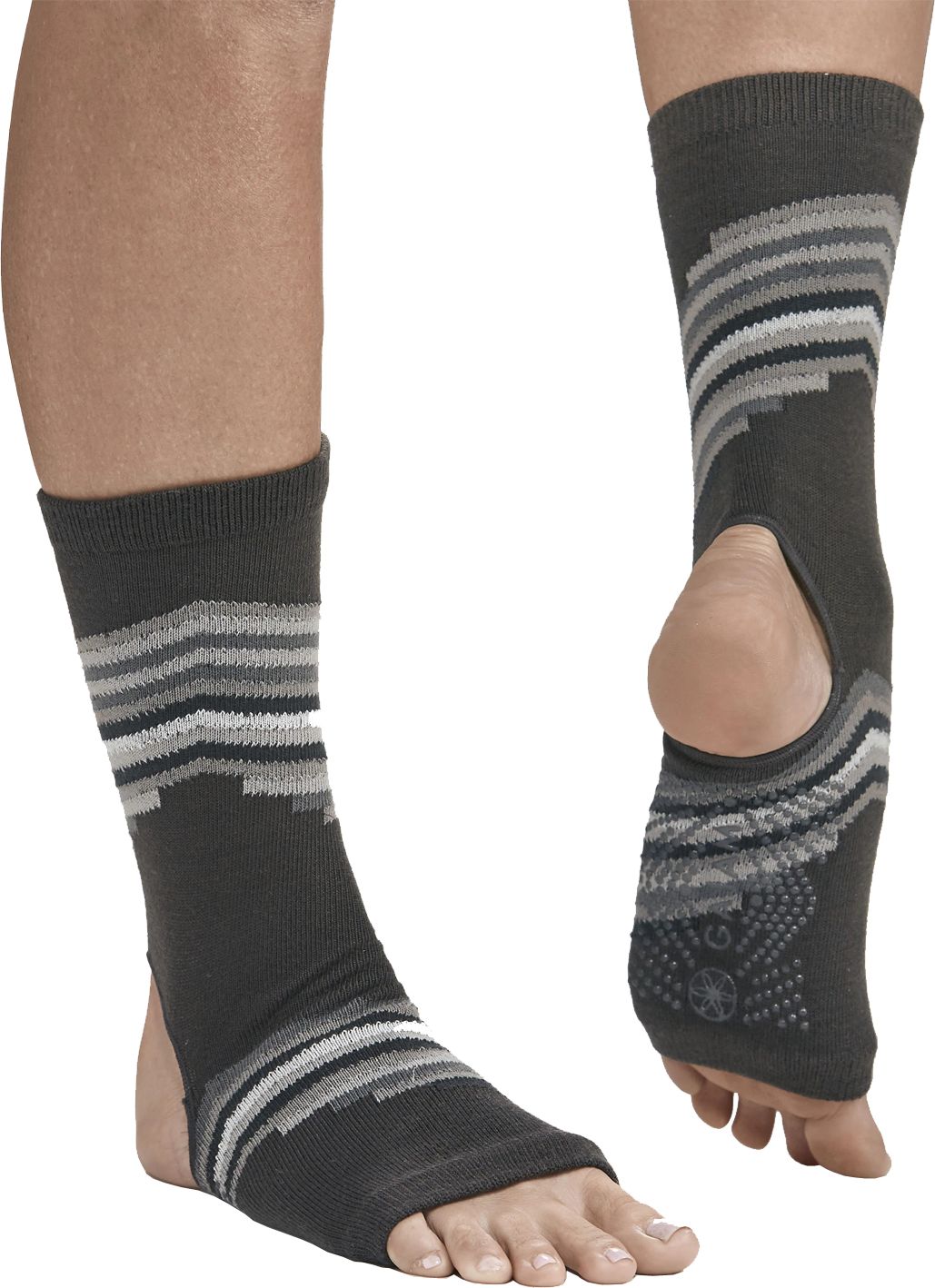 Gaiam Skarpetki Antypoślizgowe Bez Palców Szare 63497