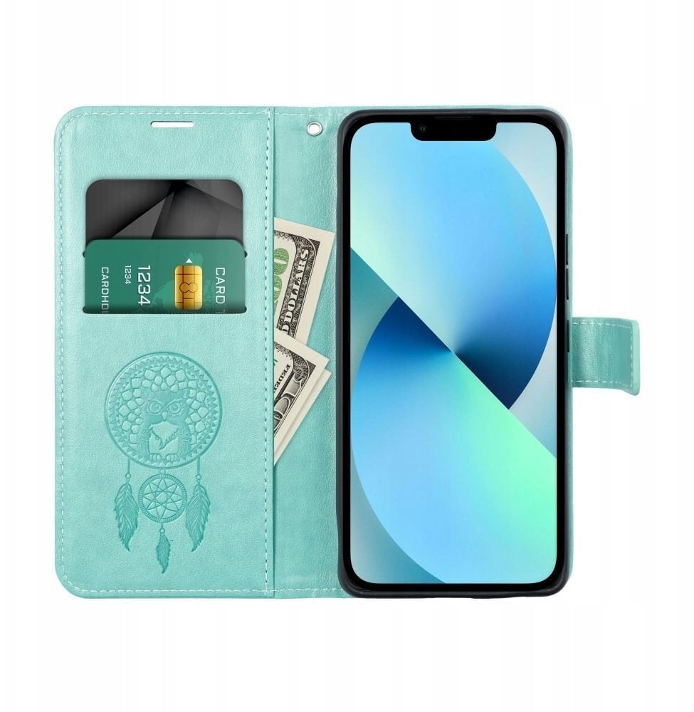 Kabura MEZZO Book do MOTOROLA G56 łapacz snów zielony