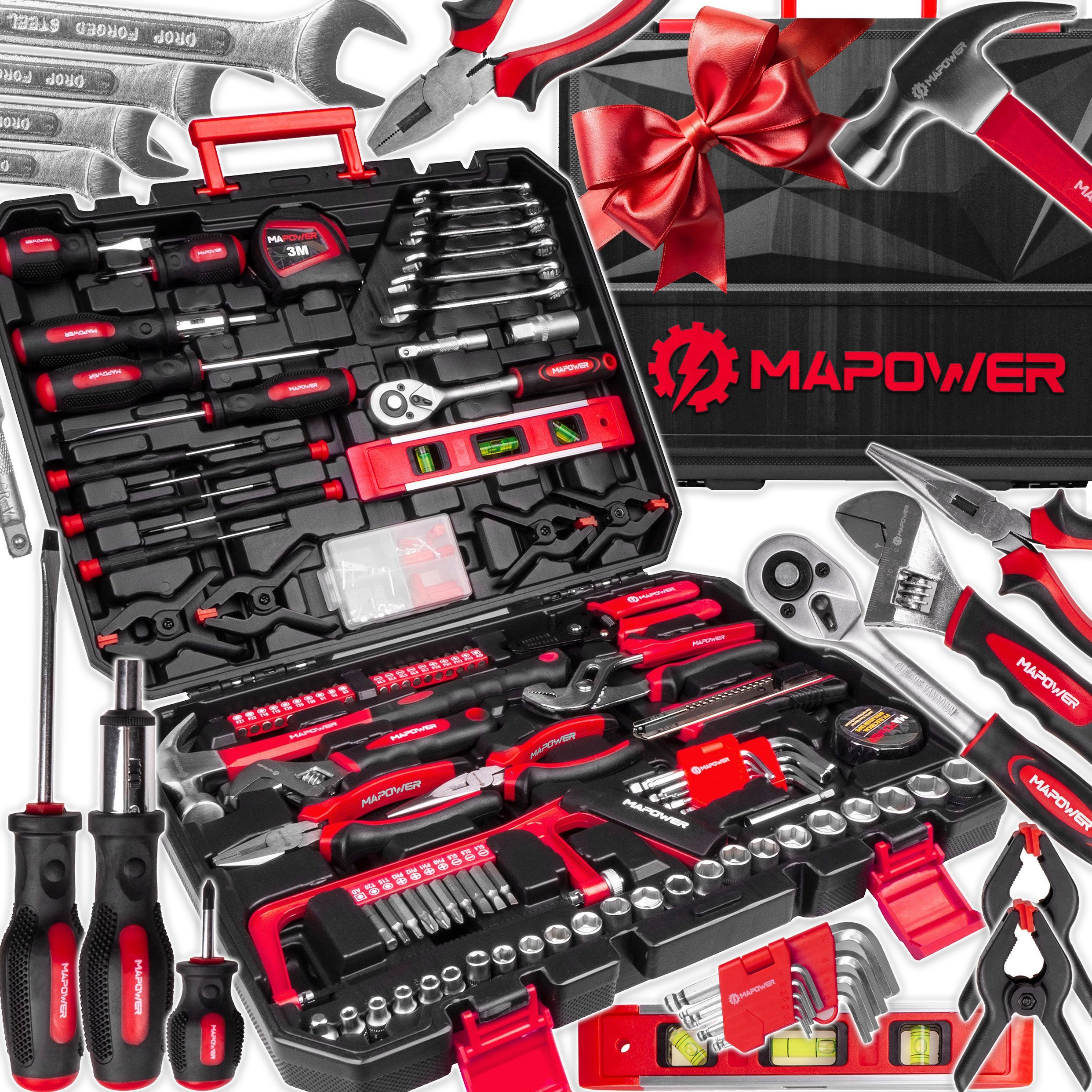 Zestaw narzędzi MaPower MAPOWER MPTS168 Zestaw narzędzi 168 elementów