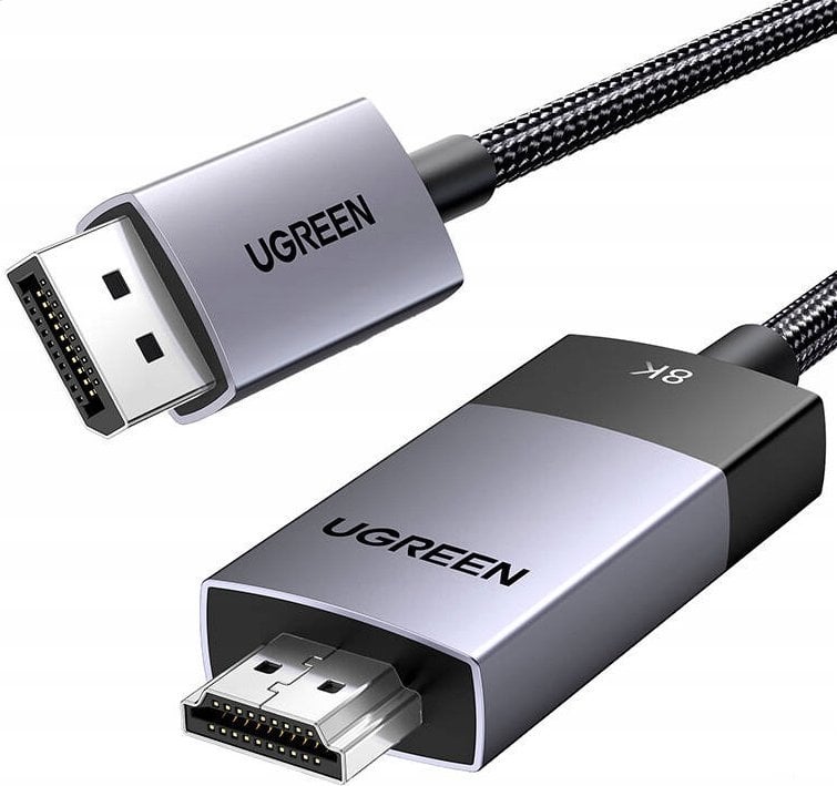 Kabel Ugreen Kabel DisplayPort do HDMI Ugreen DP115, 8k 60 Hz, 1m (czarny)
