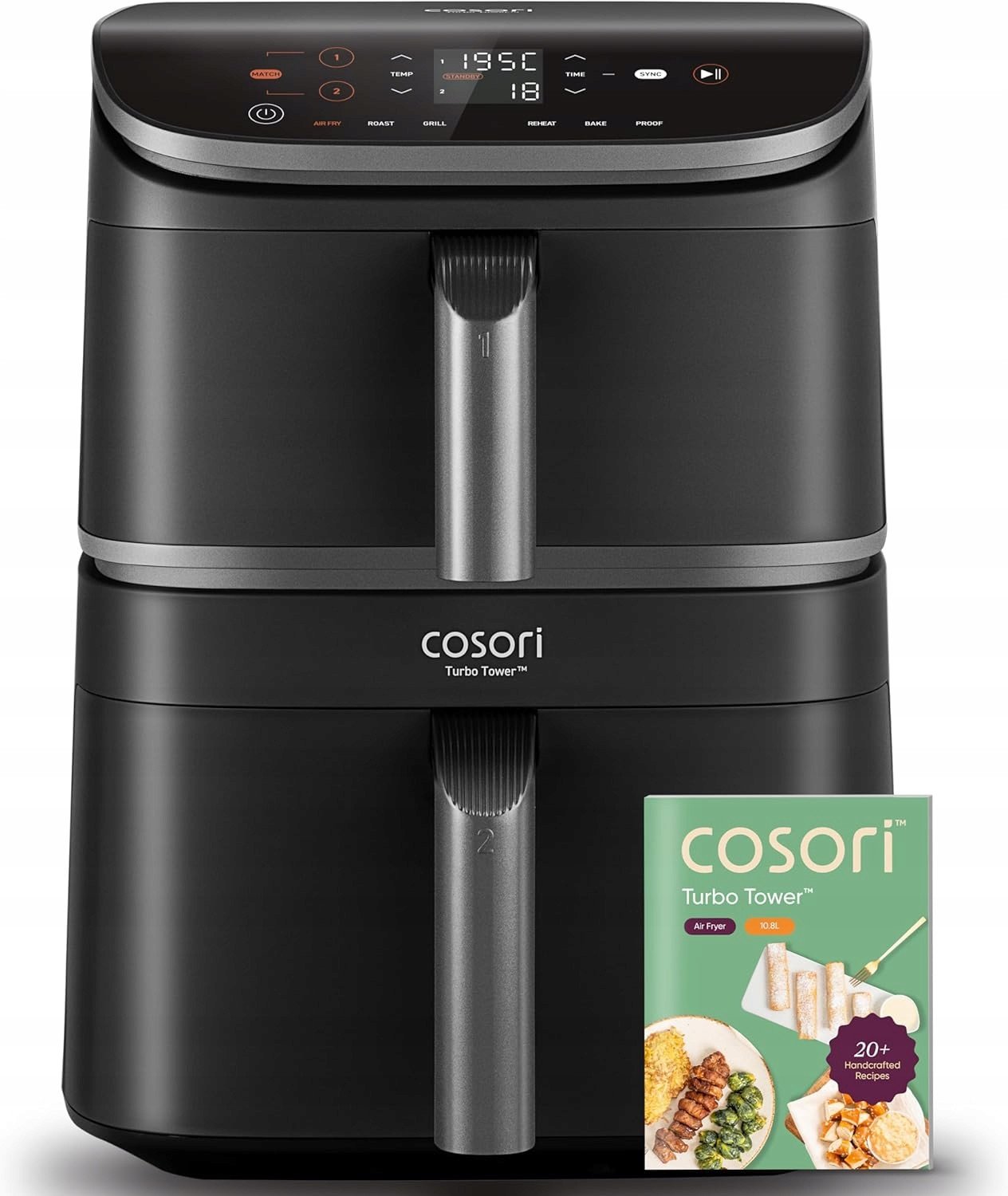 COSORI DC111 Turbo Tower frytkownica beztłuszczowa 2 komory 10,8l 2025