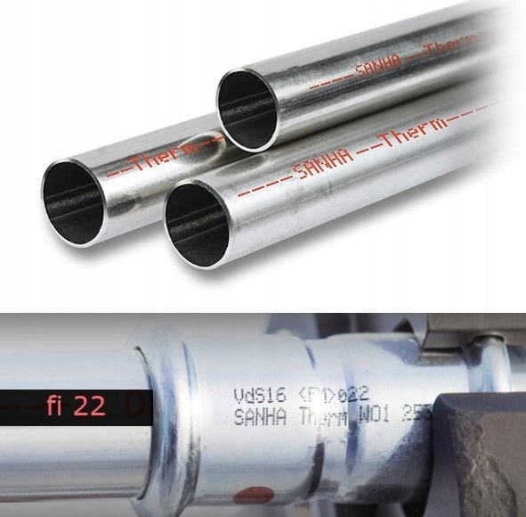 SANHA SANHA-Therm Rura ocynkowana w sztangach po 6 m 22x1,5