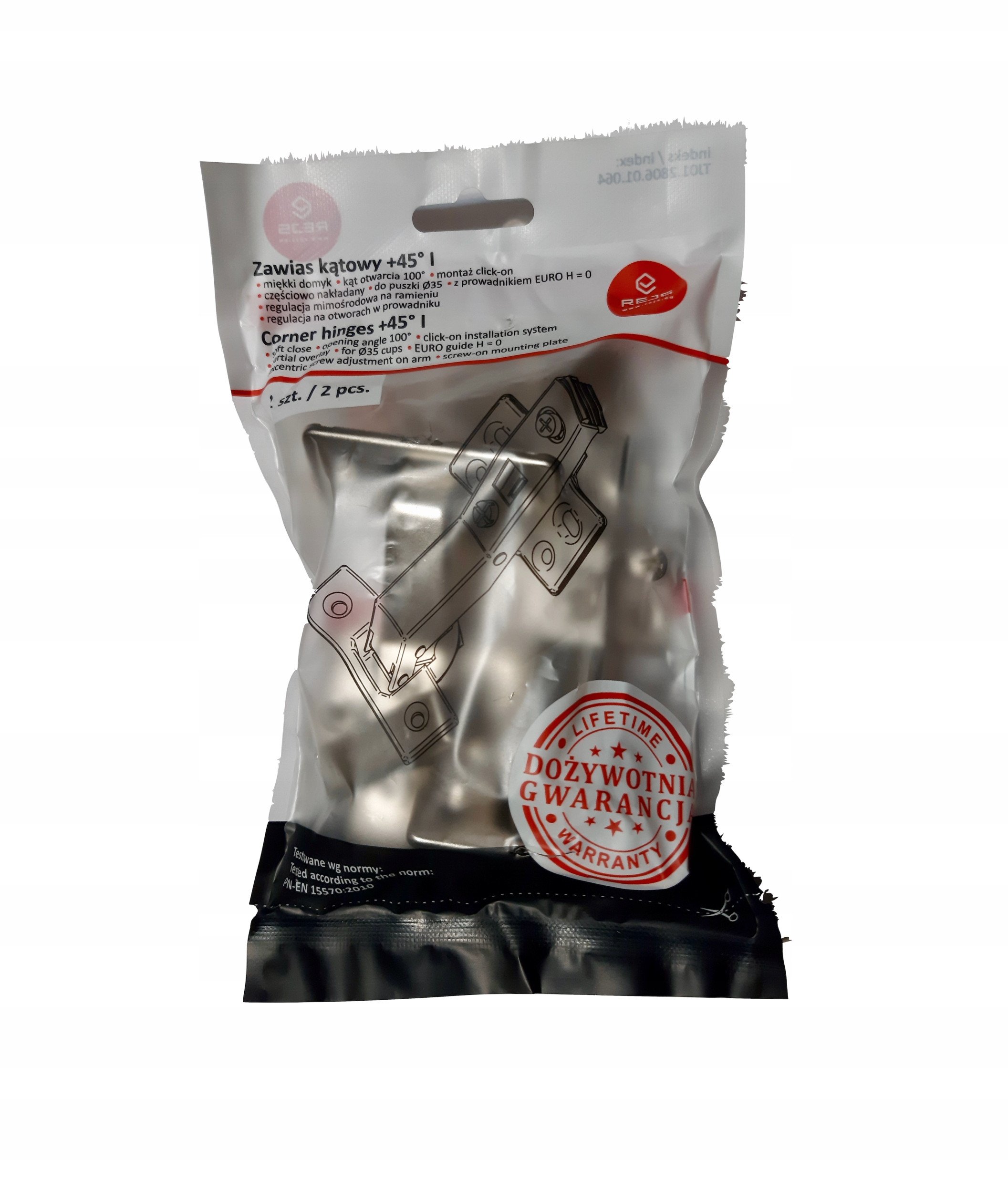 HINGE FURN 45OPUS CLIP D35 100OH=0 EUROV