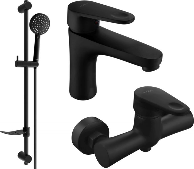 Mexen Mexen Kama DF75 zestaw prysznicowy, czarny - 72504DF75-70