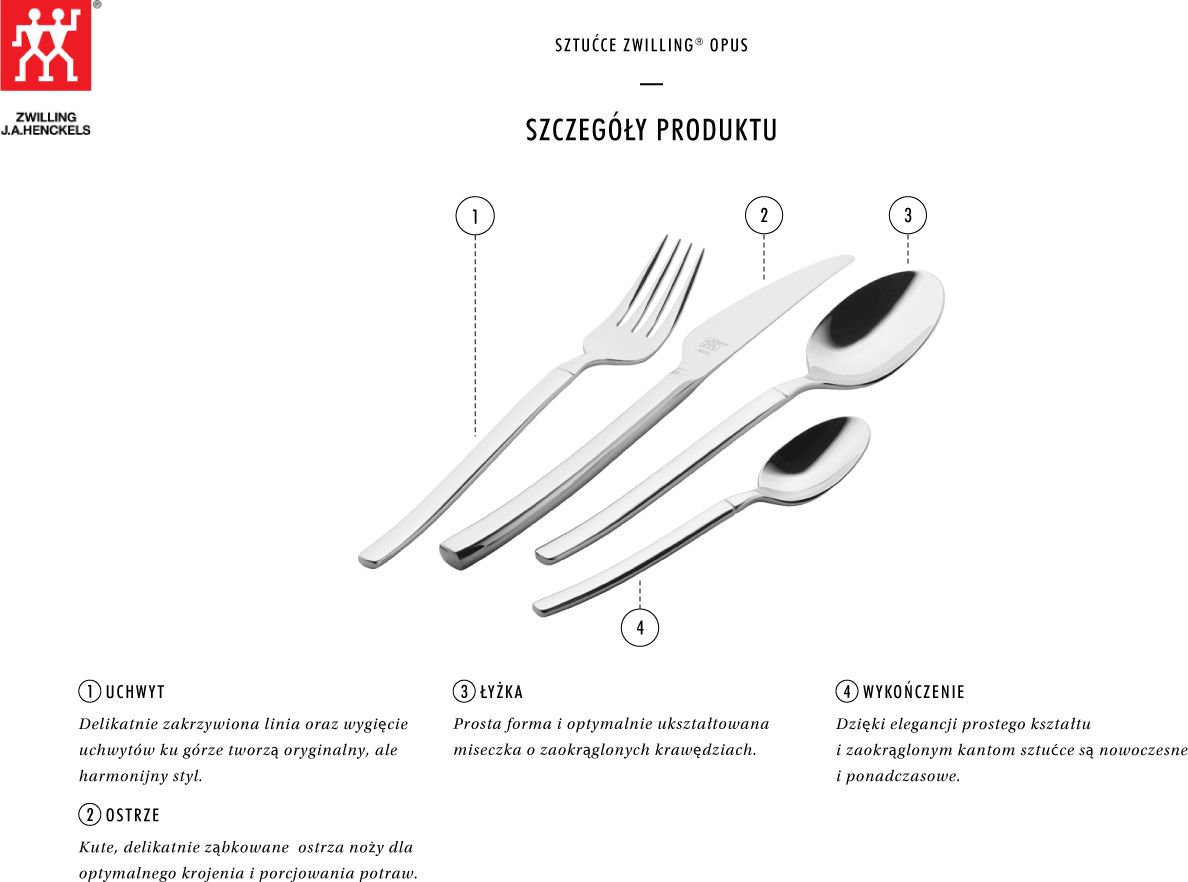 Zwilling Zestaw sztućców Opus 68 elementów