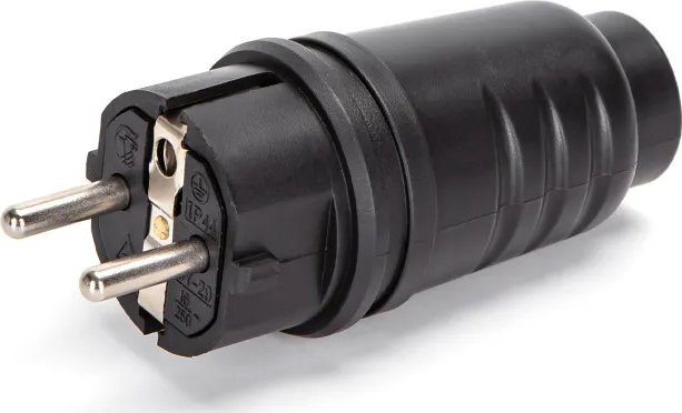 Aigostar Wodoodporna wtyczka 16A czarna Niemiecka wodoodporna wtyczka z wymiennym przewodem 16A czarna