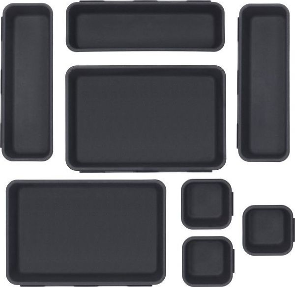 Springos Pojemnik do szuflady 8szt. wielofunkcyjny wkład, organizer czarny uniwersalny