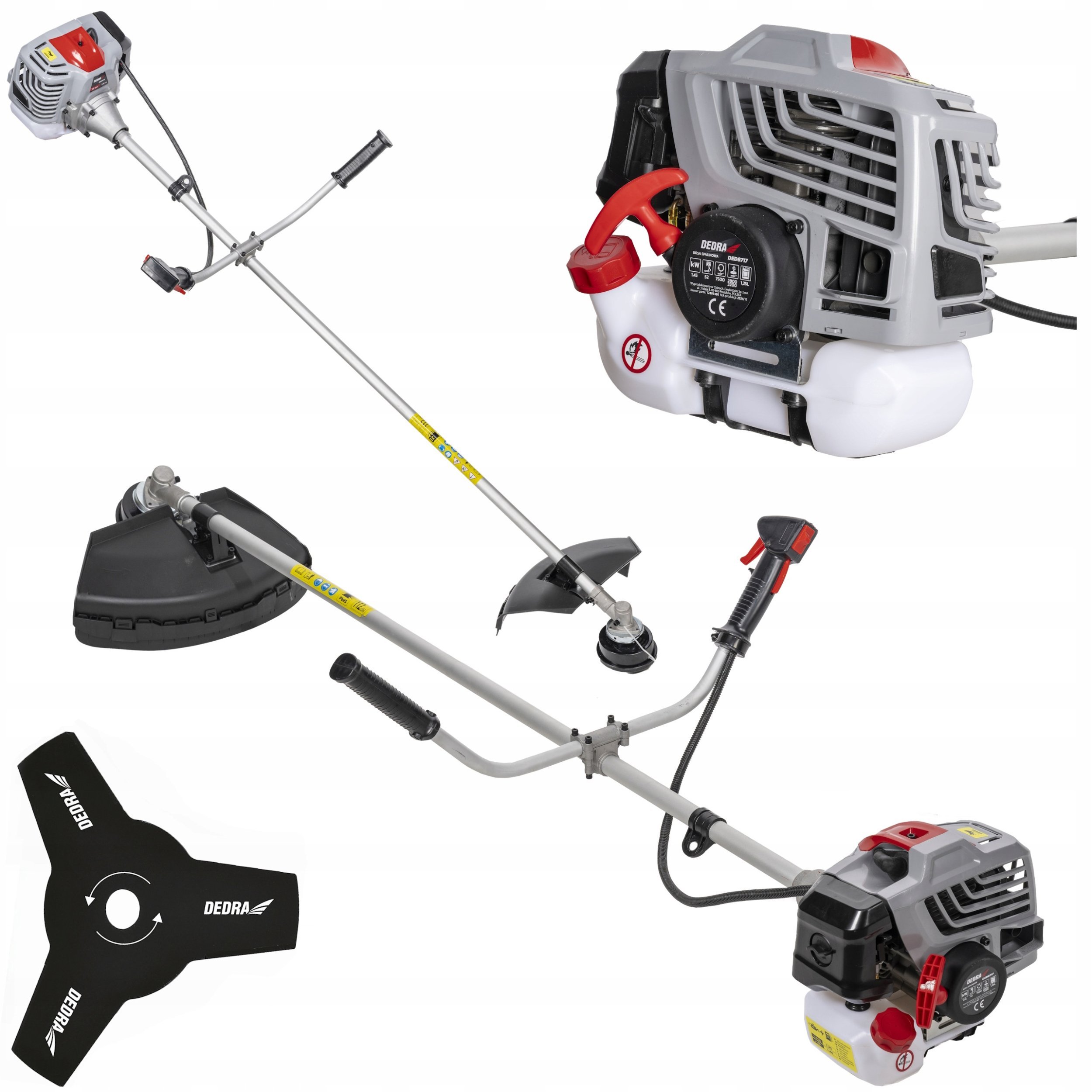 Kosa spalinowa 1,45kW 52cc szelki,głowica z żyłką,tarcza