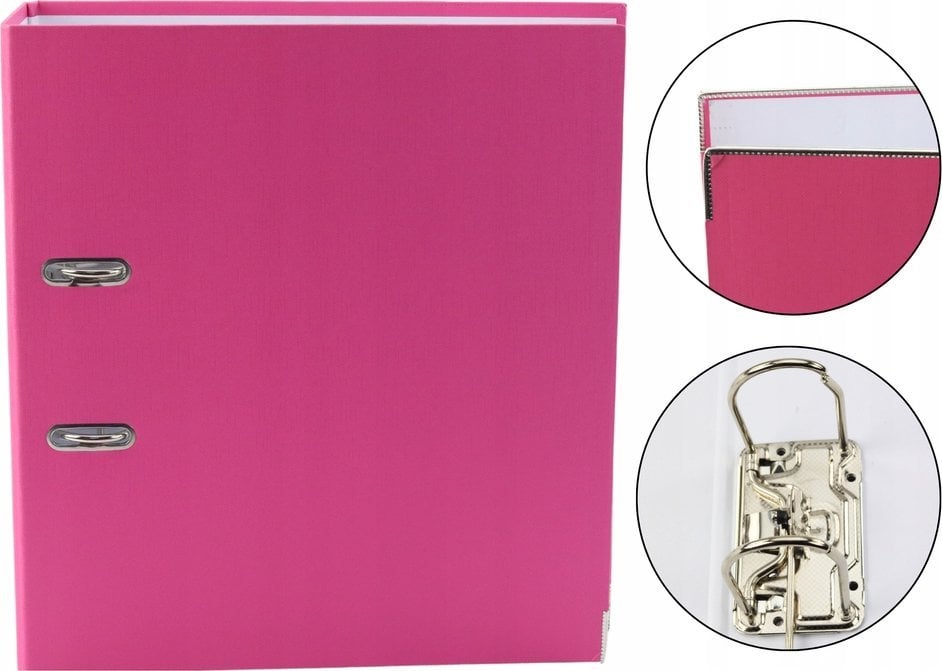 Segregator LeanToys Segregator Na Dokumenty A4/75mm Różowy LEAN Toys