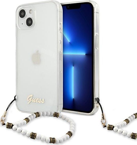 Guess Guess GUHCP13SKPSWH iPhone 13 mini 5,4" Transparent hardcase White Pearl