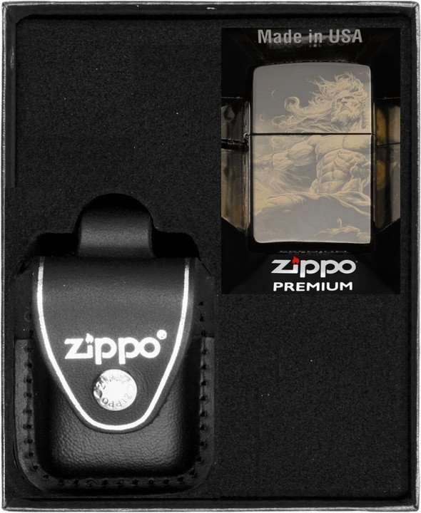 Zestaw ZIPPO Zapalniczka ZEUS DESIGN Prezentowy No3