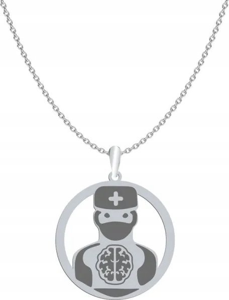 Radziszewska Jewellery Naszyjnik dla Lekarza Neurologa srebro GRAWER