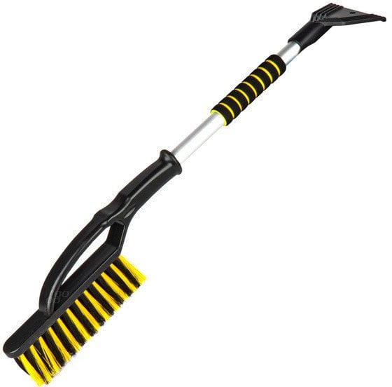 Szczotka zmiotka skrobaczka do szyb śniegu lodu mosiężna nice touch aluminium 75 cm