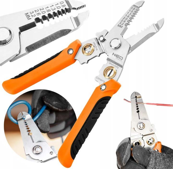 Neo NEO TOOLS SZCZYPCE ŚCIĄGACZ DO IZOLACJI ZACISKANIE KONEKTORÓW 6W1