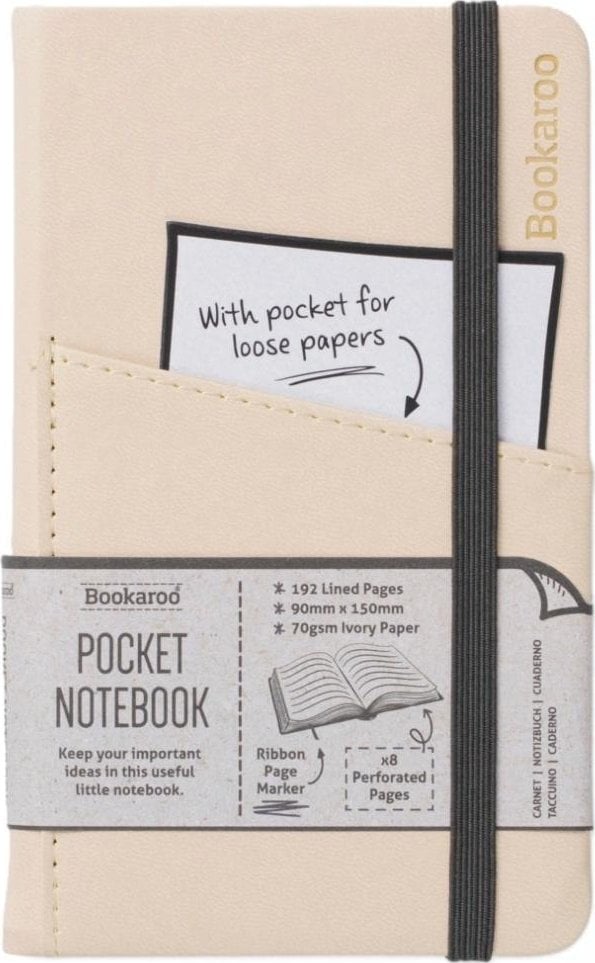 Bookaroo Notatnik Journal Pocket A6 - Kremowy