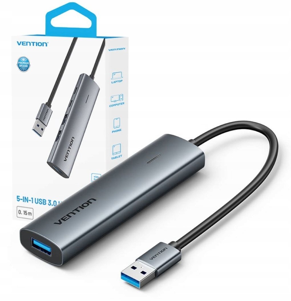 HUB USB Vention Hub 5w1 USB-A 3.0 0.15 m