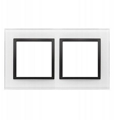 DRN2/68 Simon 54 Nature Ramka 2-krotna szklana, Czarna Perła DRN2/68