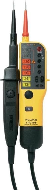 Fluke Tester dwubiegunowy napięcia i ciągłości obwodu LED 12-690V AC IP64 FLUKE T110 4016950