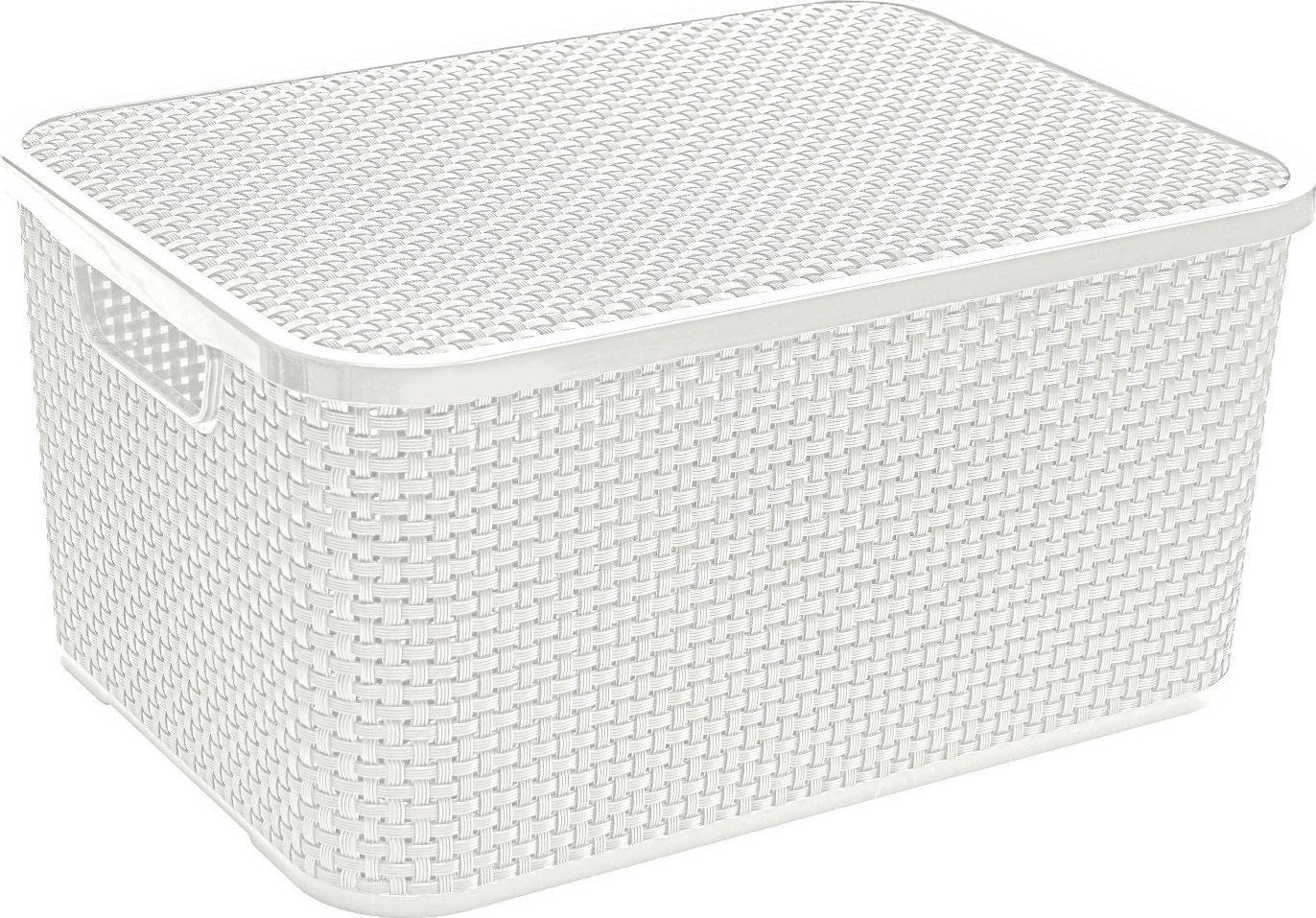 Branq BRANQ - Pojemnik z pokrywą - rattan - kremowy - 19 L