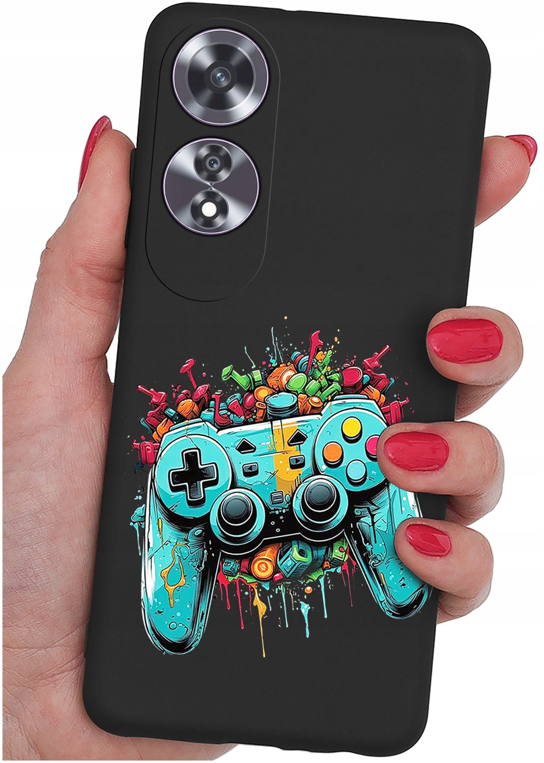 Etui do Oppo A60 4G WZORY |SILIKONOWE MATT CASE + SZKŁO 9H