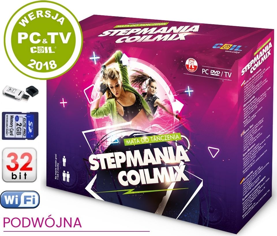 Stepmania 8.0 z matą taneczną WiFi 4w1 (TV + PC)