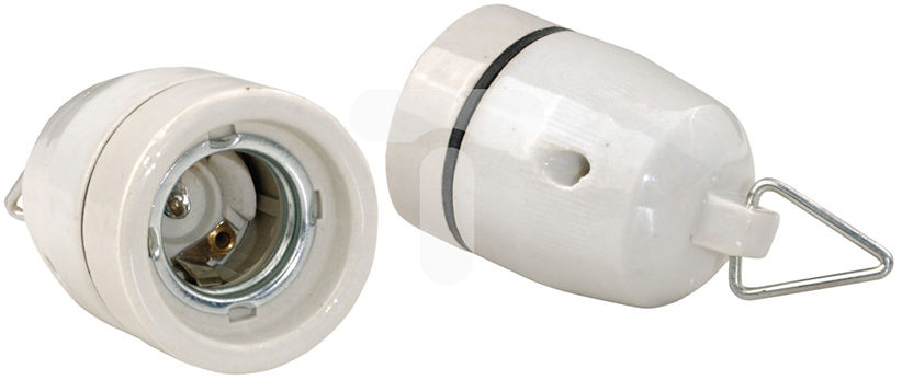 GTV Oprawka ceramiczna z uchwytem E27 biała (AE-OCEF27-00)