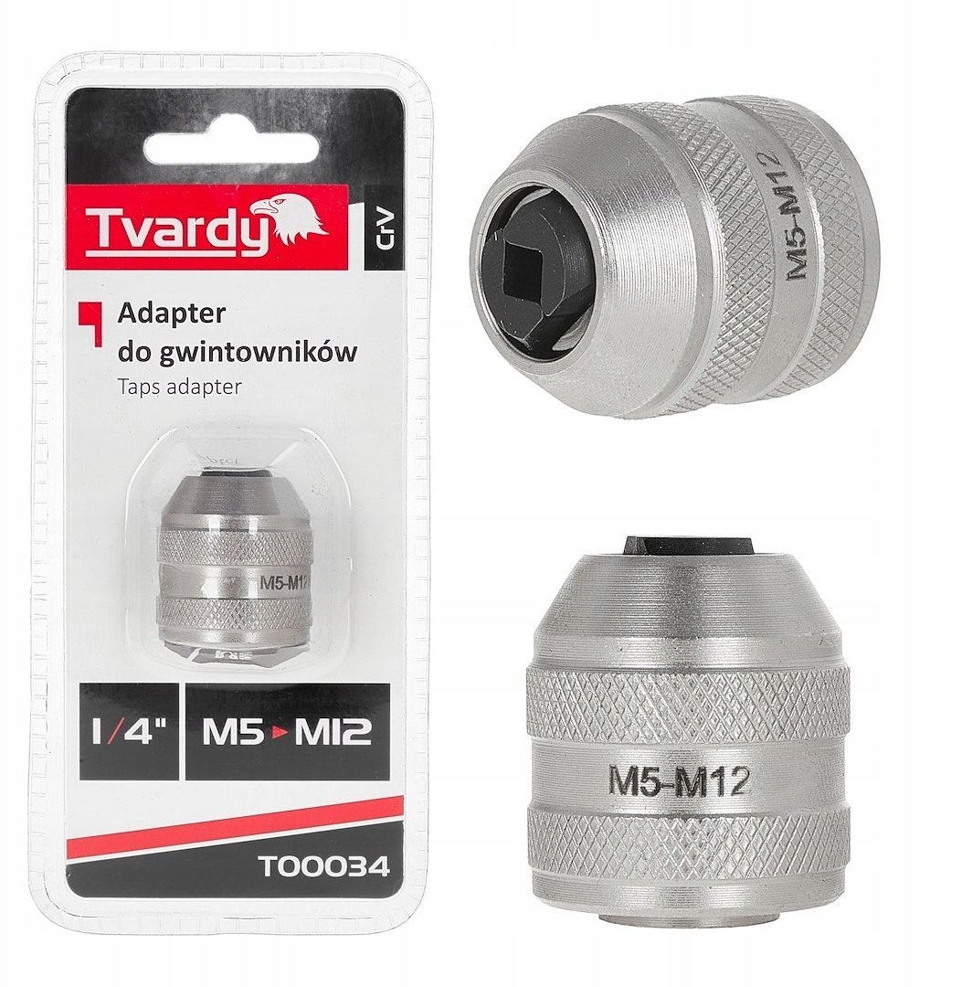 Adapter do gwintowników 1/4" M5-M12 CrV (120)